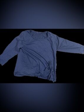 Women's Navy Blue Side-Tie Top